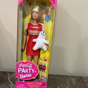 1998 Mattel Coca Cola Party Barbie Doll NRFB